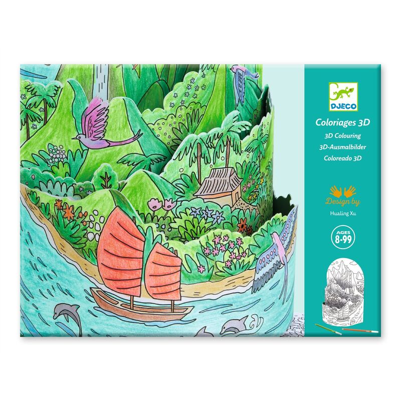 On Top of my Island Colouring Diorama