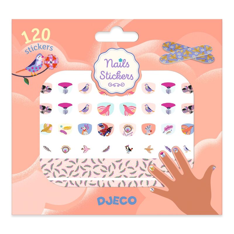 120 Feather Nail Stickers