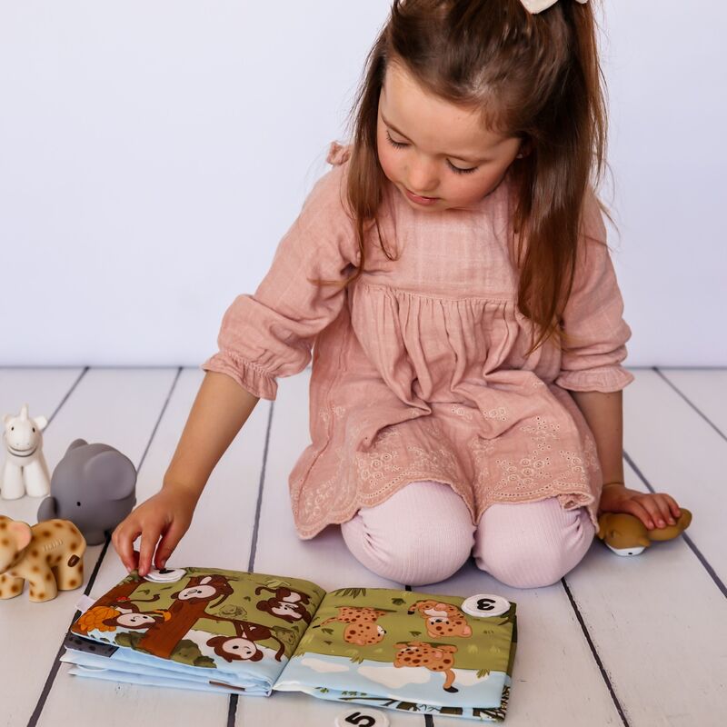 Number Safari Tour Fabric Bathtime & Naptime Book