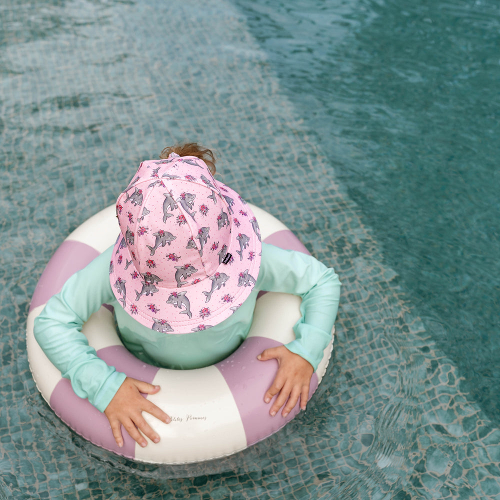 
                      
                        Ponytail Swim Bucket Beach Hat Dolphin
                      
                    