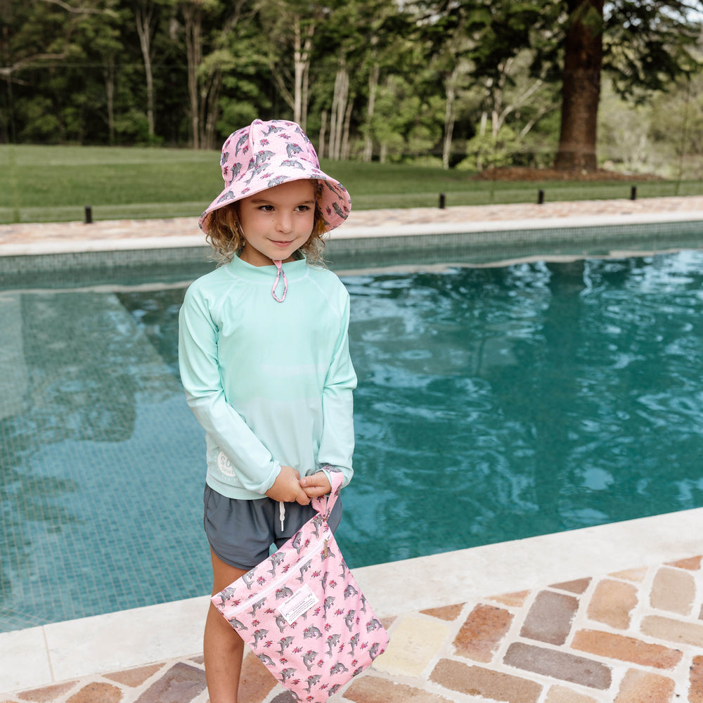 
                      
                        Ponytail Swim Bucket Beach Hat Dolphin
                      
                    