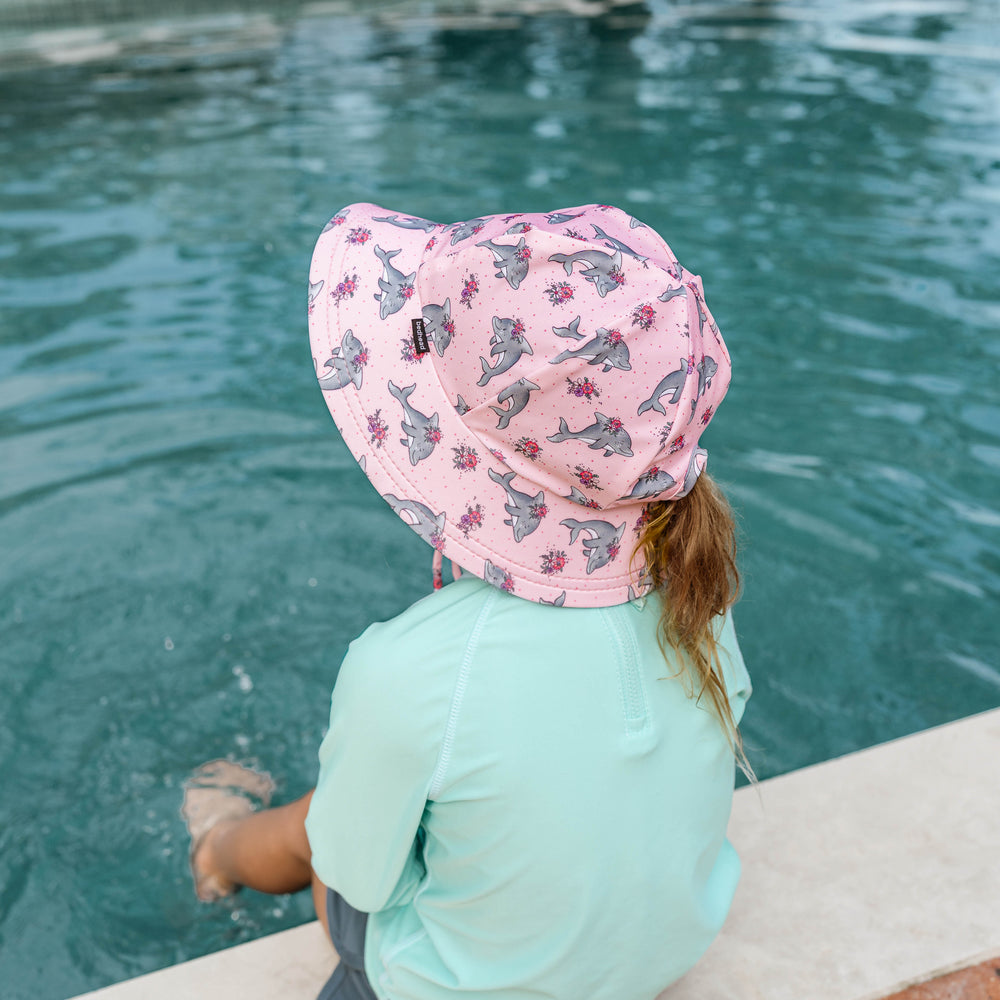
                      
                        Ponytail Swim Bucket Beach Hat Dolphin
                      
                    