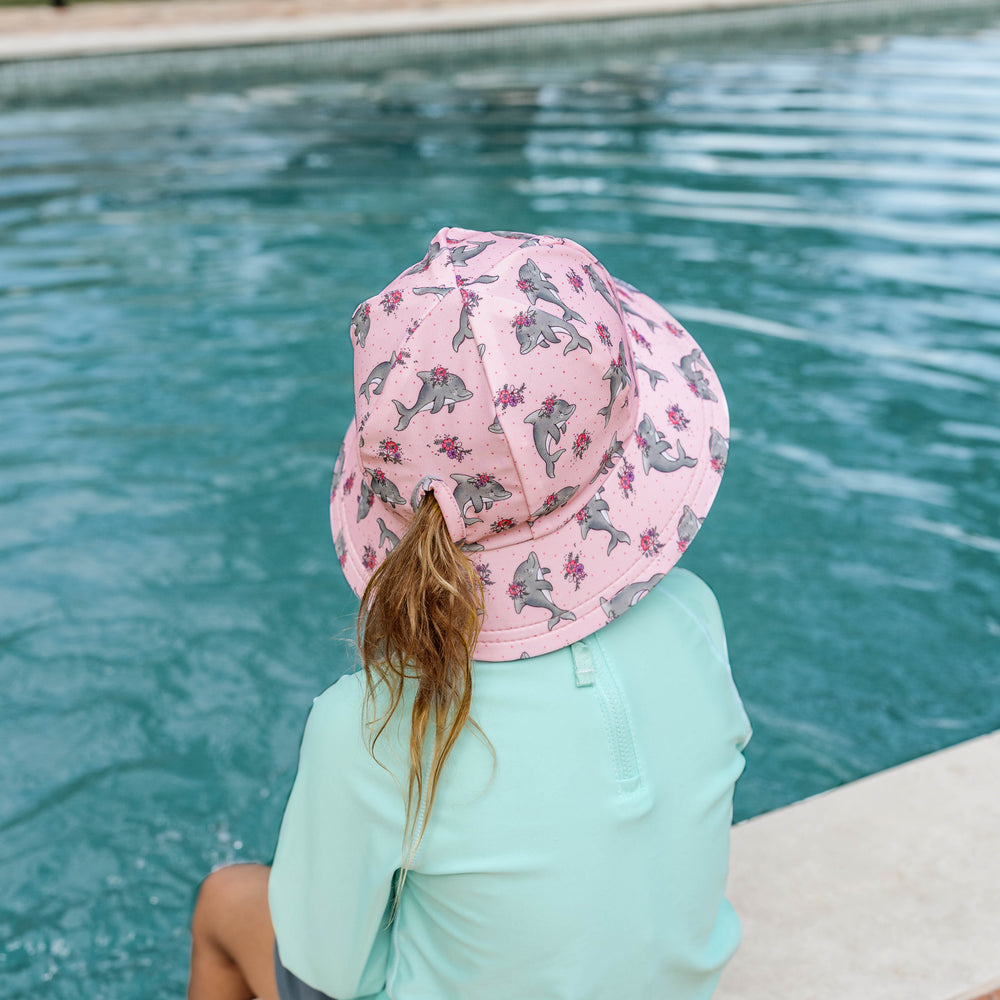 
                      
                        Ponytail Swim Bucket Beach Hat Dolphin
                      
                    