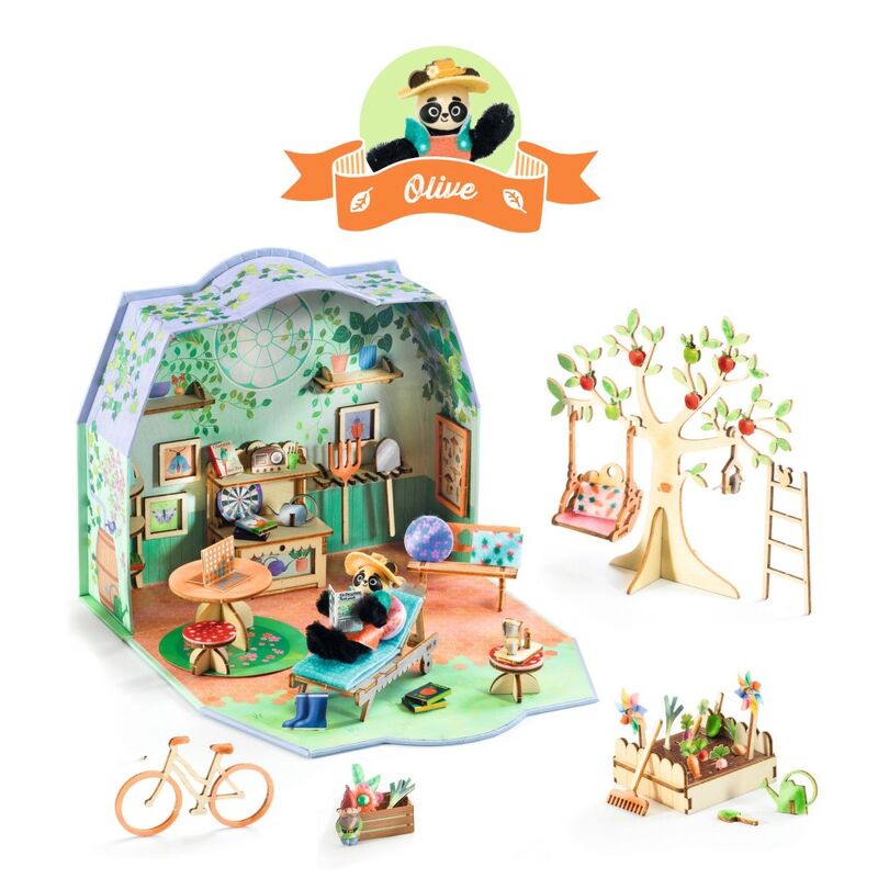 Child Making Miniatures Olive Mi House Model-Making Miniature Home Kit – Kuddly Kids