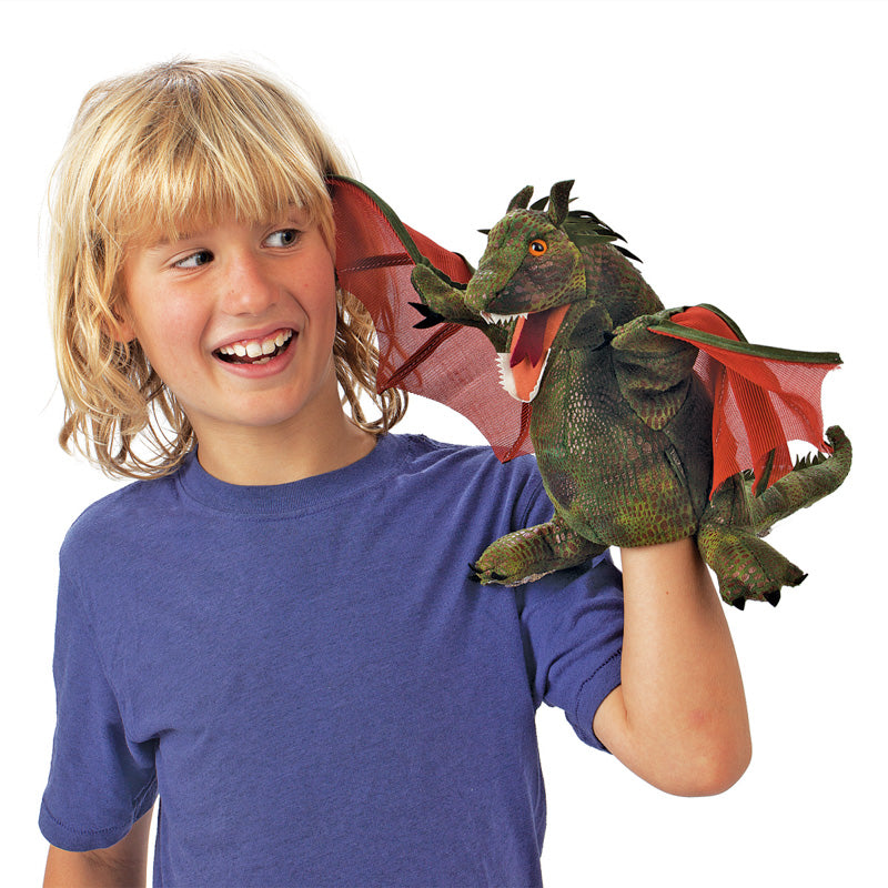 Load image into Gallery viewer, Hand Puppet | Winged Dragon
