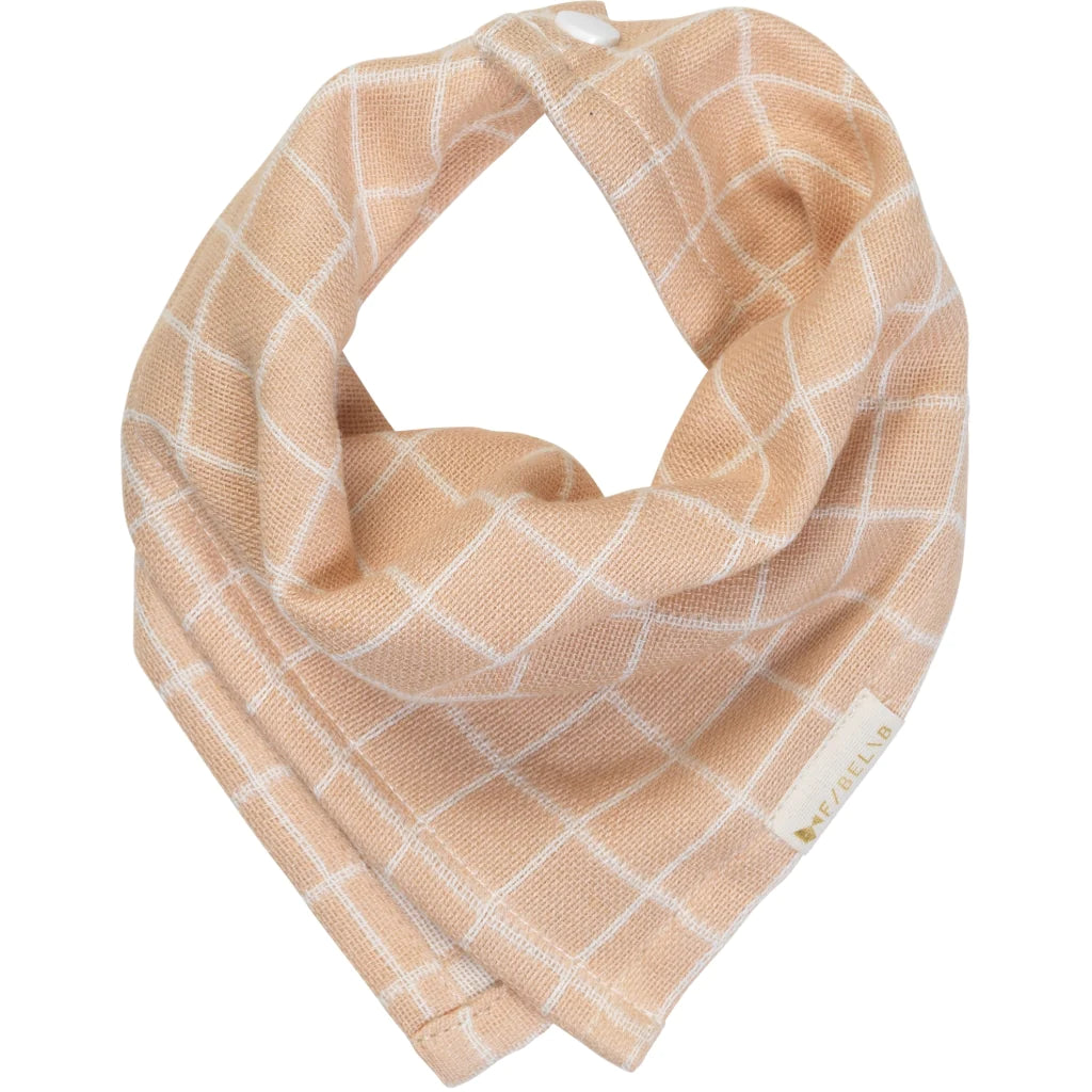 Fold Over Grid Bib | Dusty Rose
