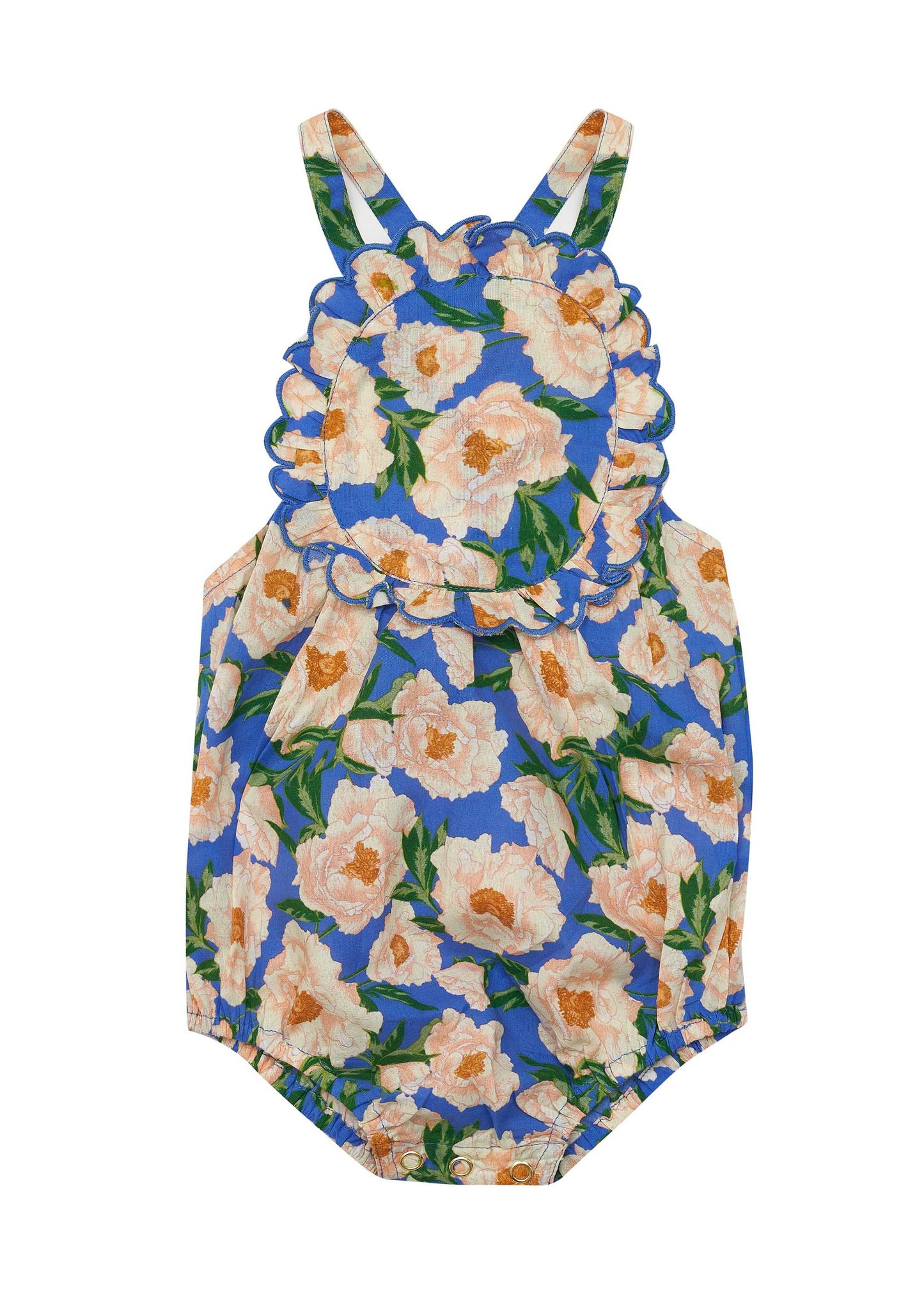 Freya Romper | Soiree Bouquet Bondi Blue