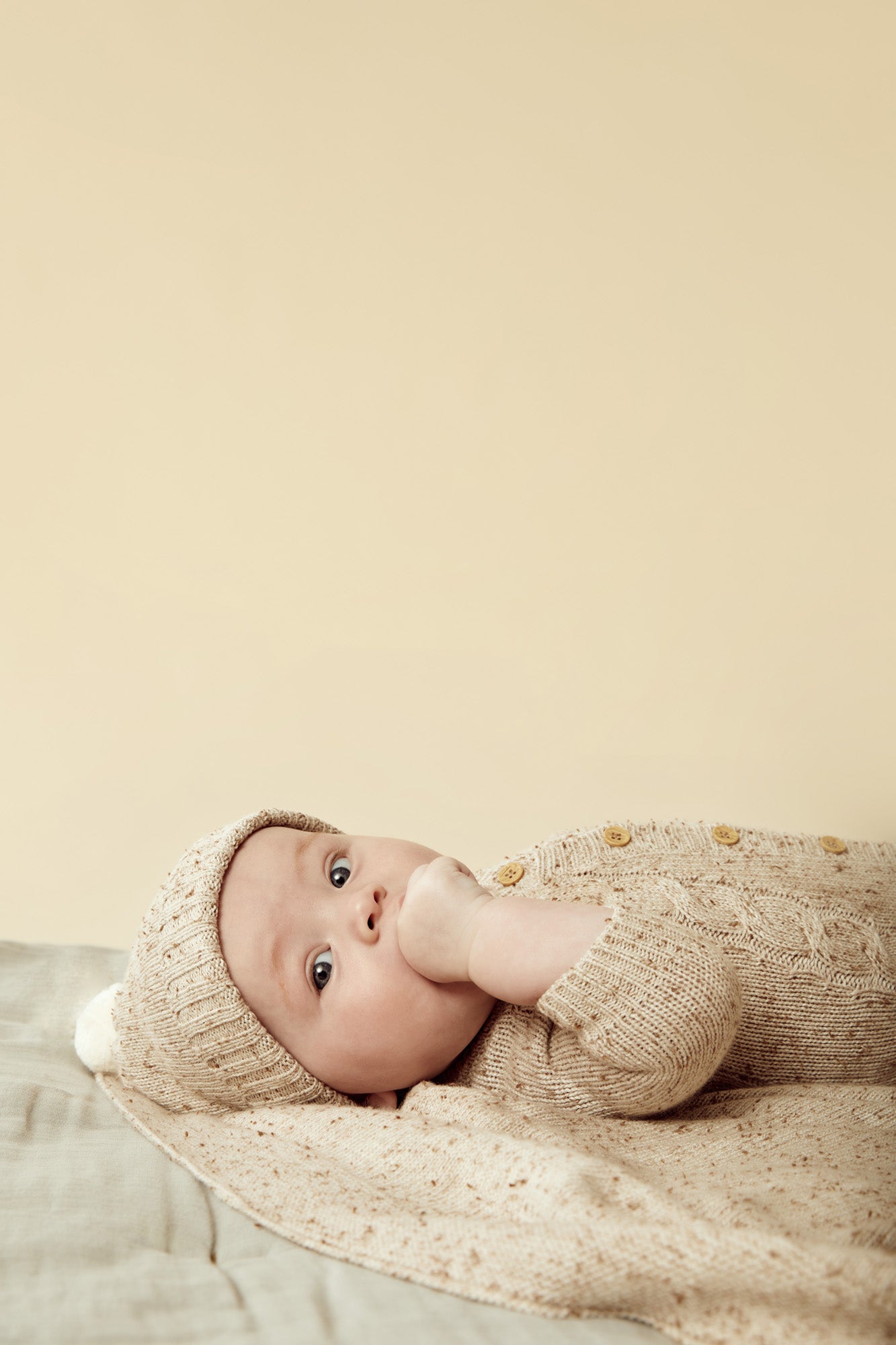 Almond Fleck Knitted Hat