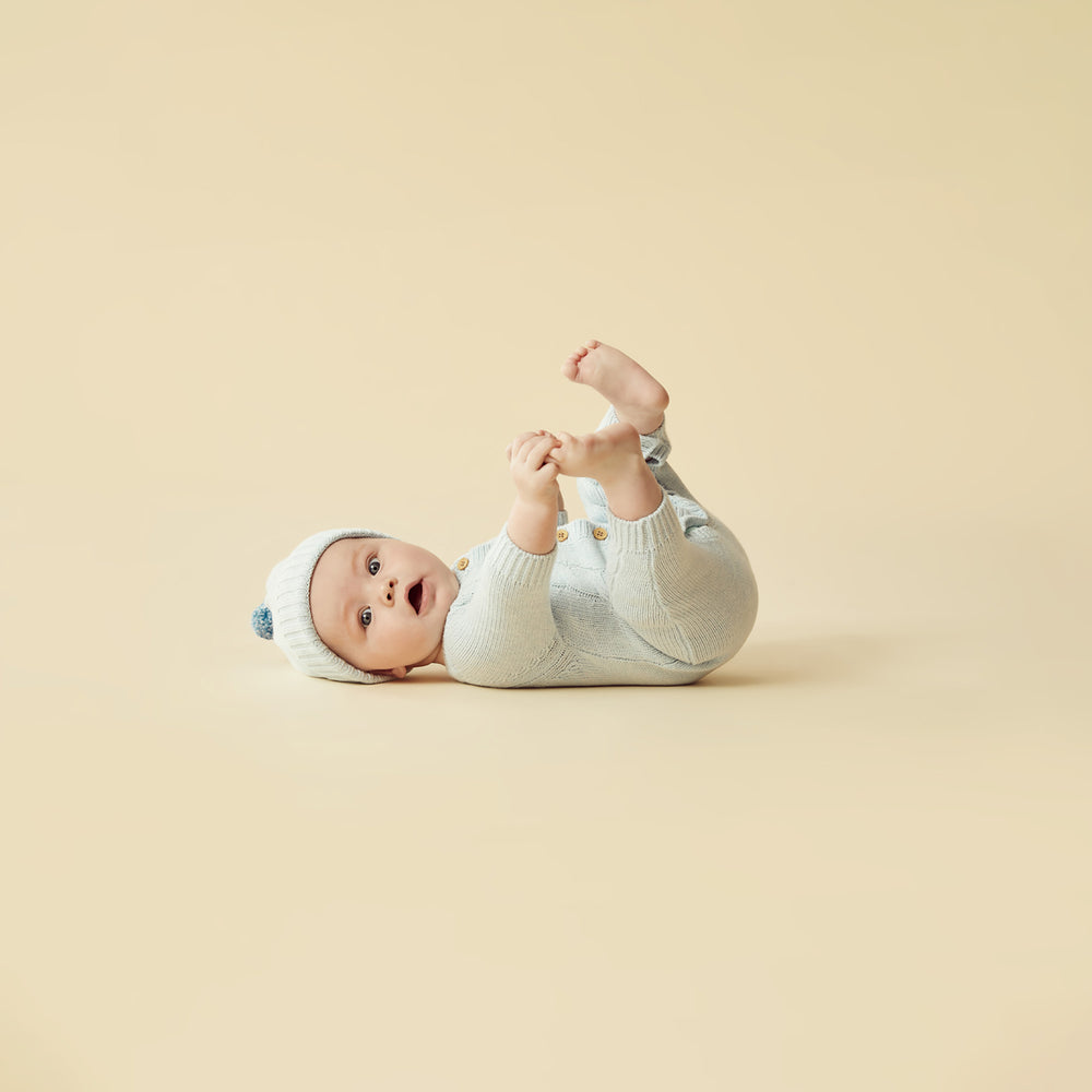 Bluebell Knitted Cable Growsuit