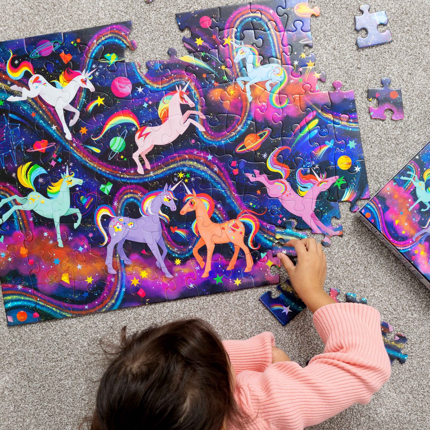 Holographic Puzzle Unicorn Galaxy 100 Piece