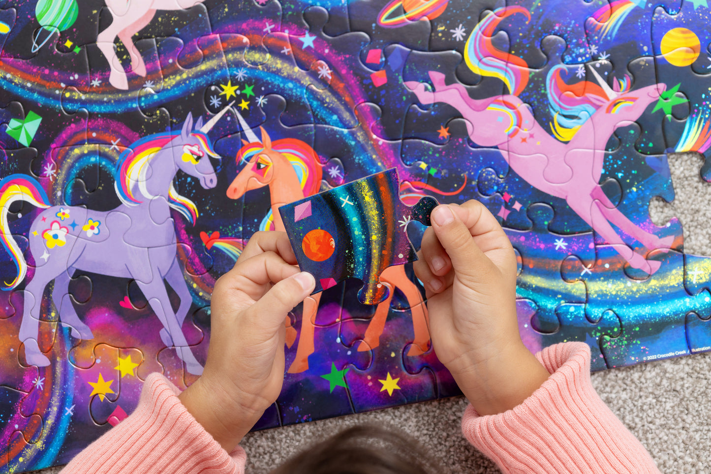 Holographic Puzzle Unicorn Galaxy 100 Piece