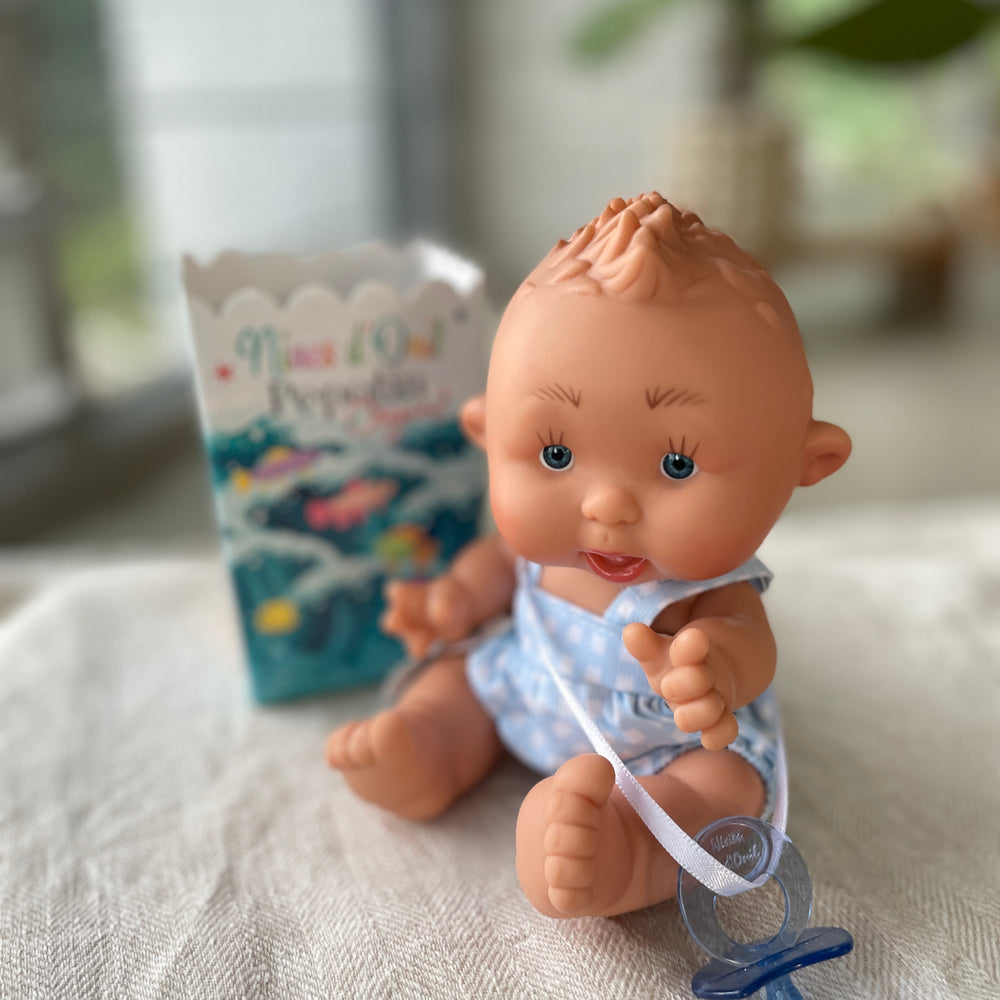 Pepotin Original Baby Doll | Blue Gingham Boy