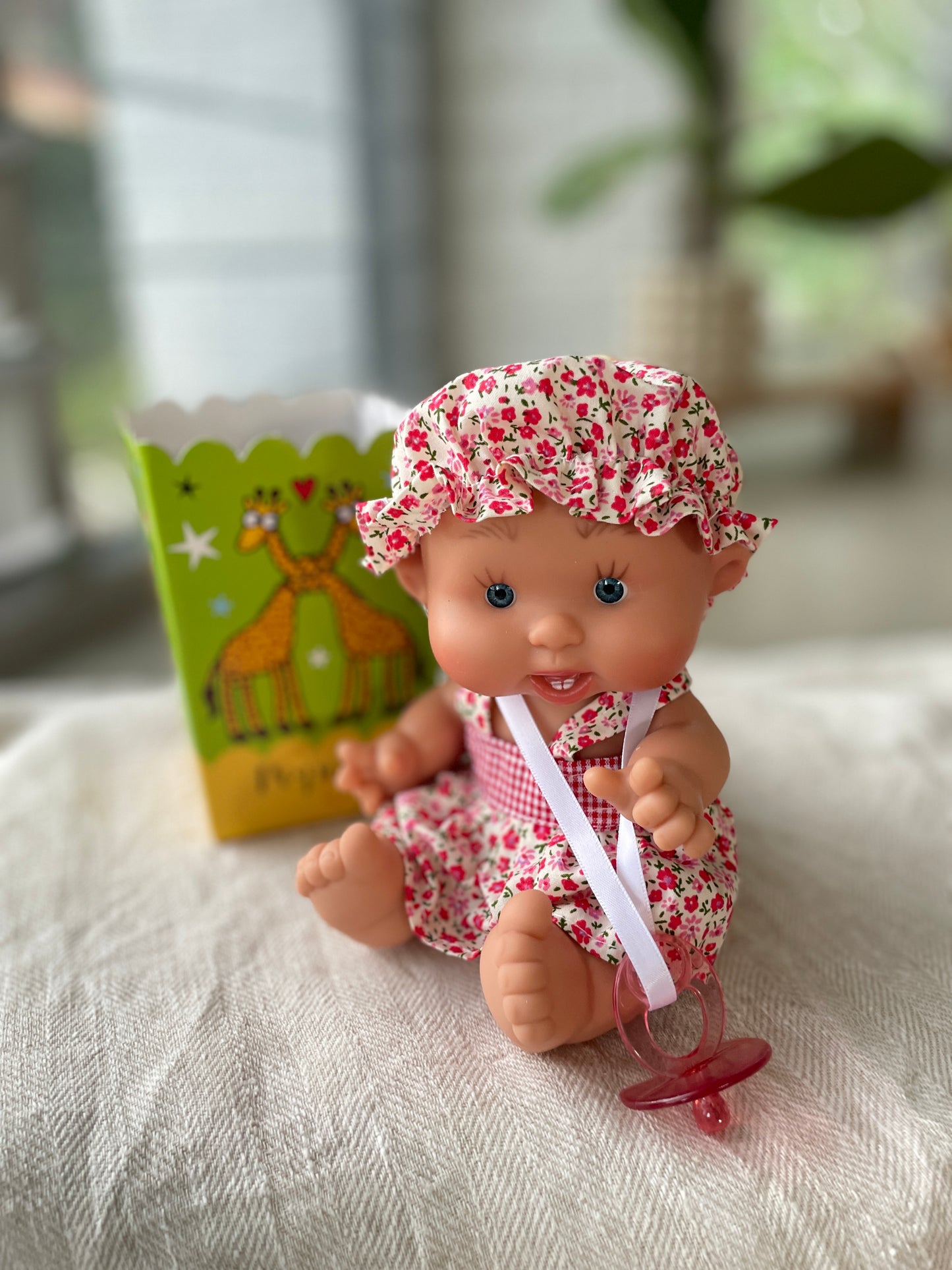 Pepotin Original Baby Doll | Floral Bonnet