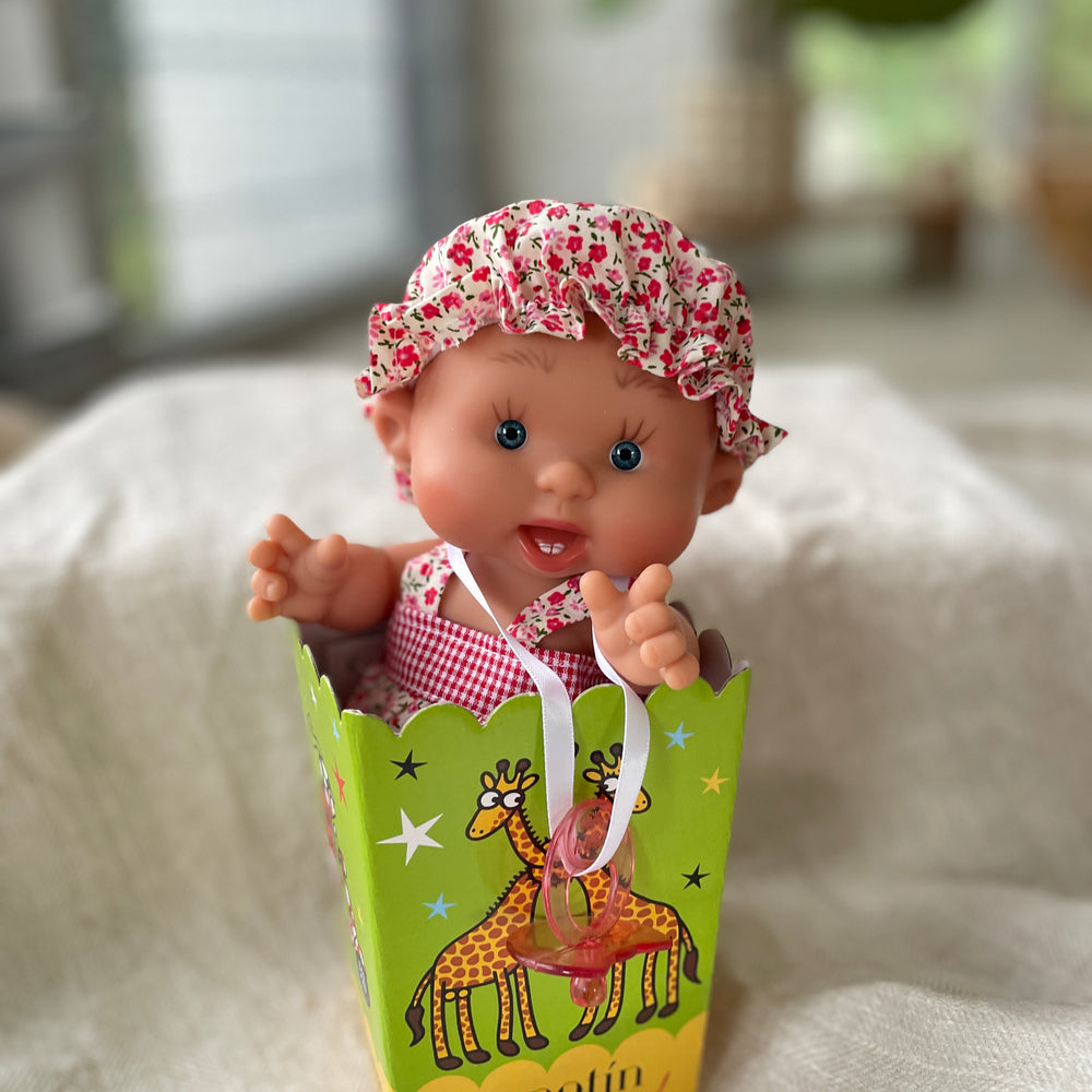 Pepotin Original Baby Doll | Floral Bonnet