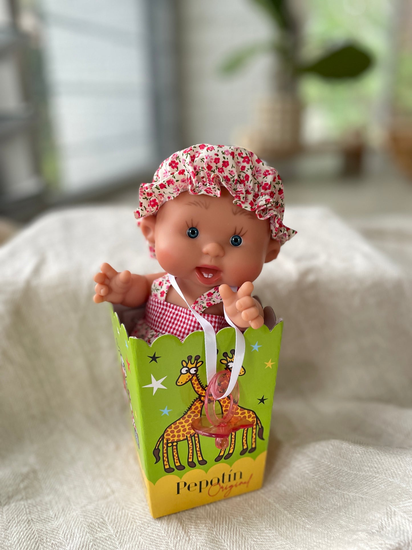 Pepotin Original Baby Doll | Floral Bonnet