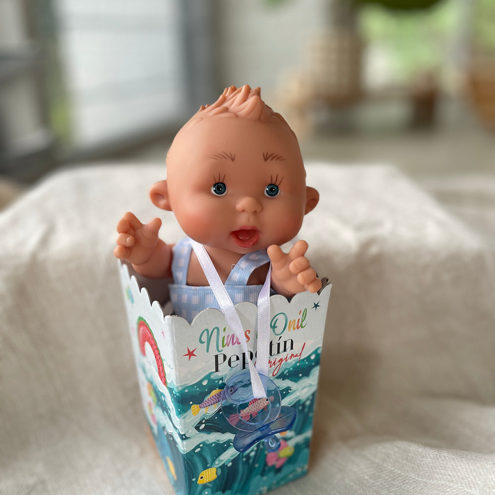 
                      
                        Pepotin Original Baby Doll | Blue Gingham Boy
                      
                    