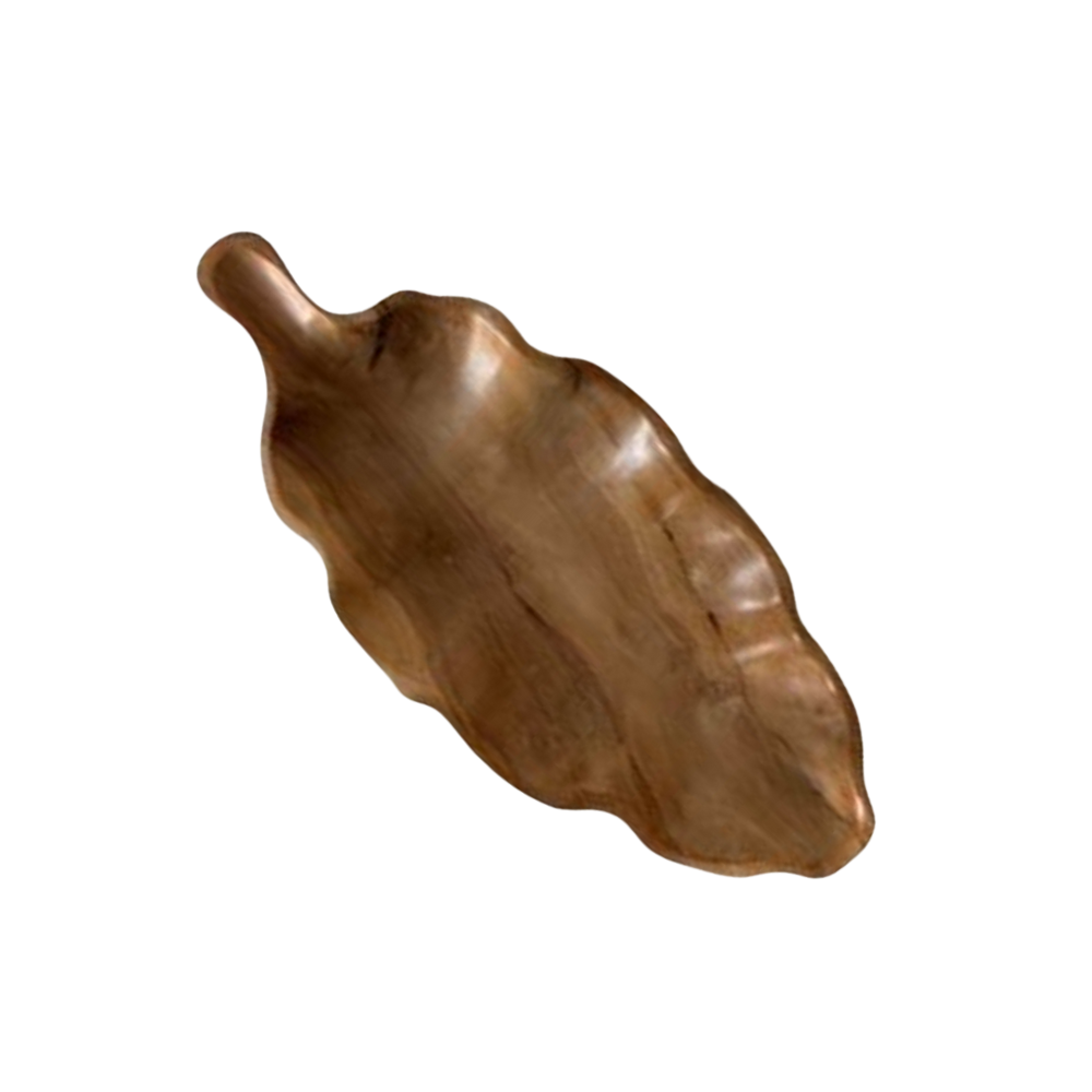 Hand Carved Leaf Platter
