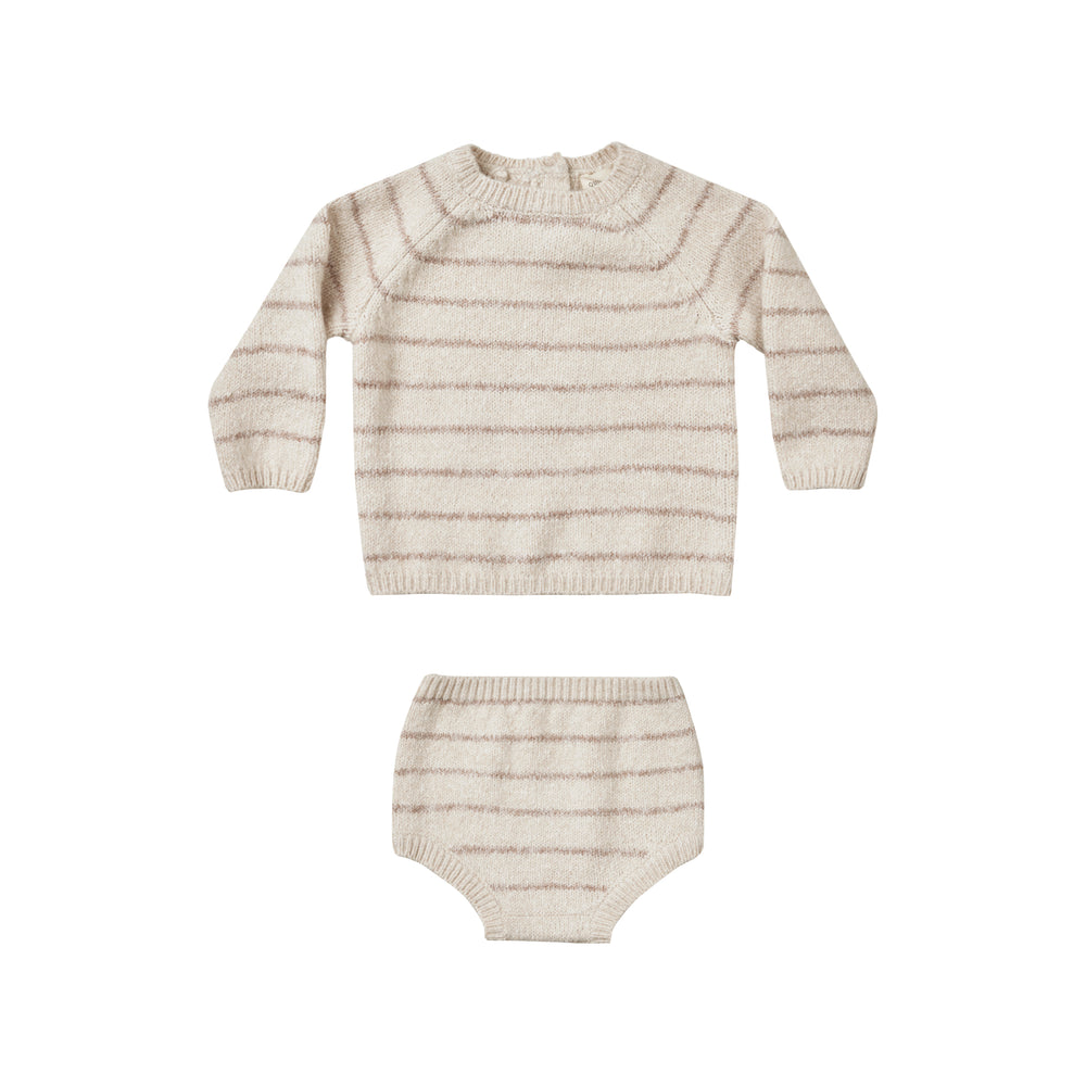 Bailey Knit Set | Heathered Oat Stripe