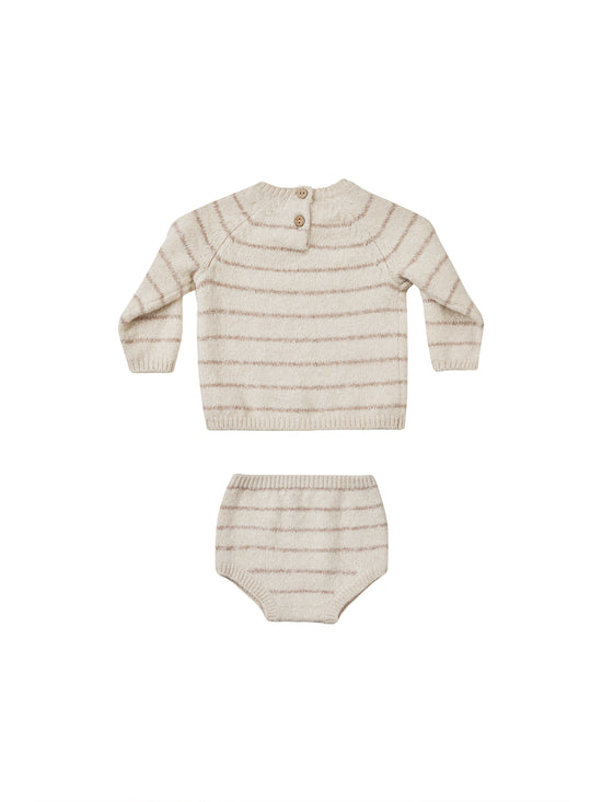 Bailey Knit Set | Heathered Oat Stripe