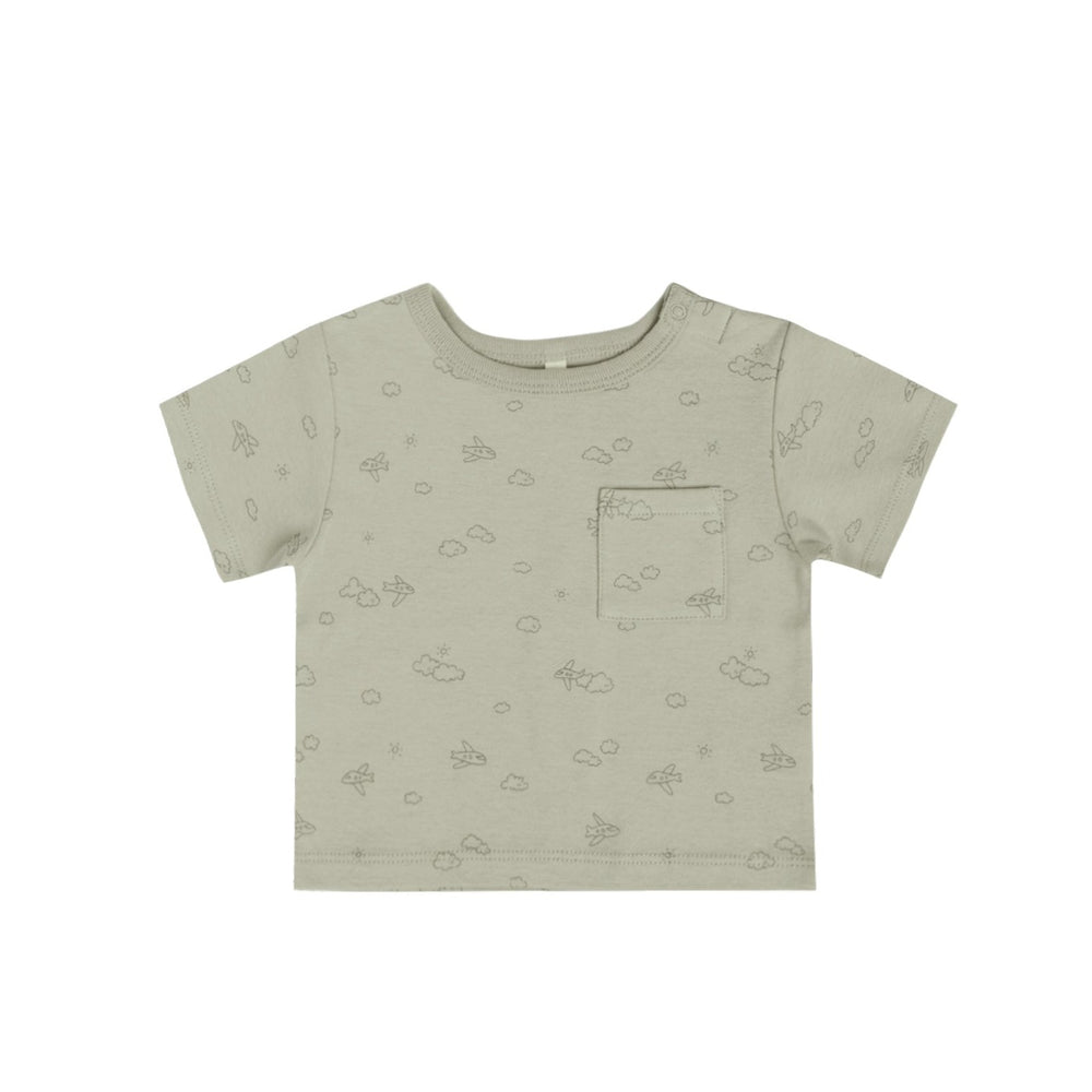 Boxy Pocket Tee | Airplanes