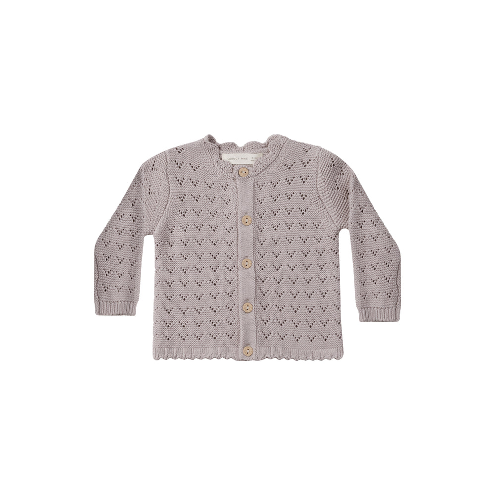 Scalloped Cardigan | Lavender