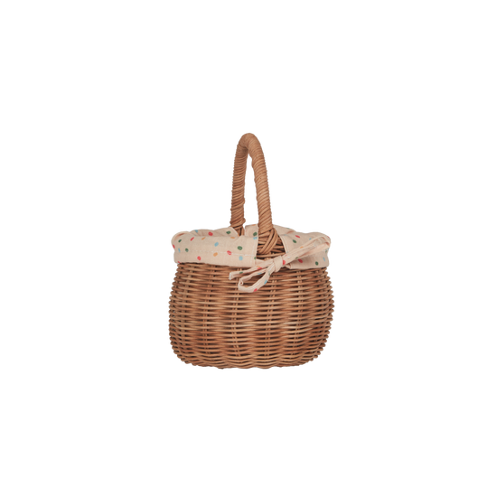 Rattan Berry Basket With Lining | Gumdrop