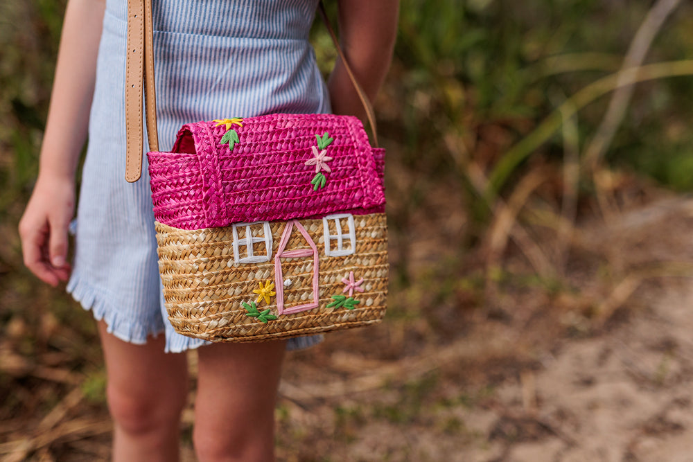 Tiny Home Straw Bag