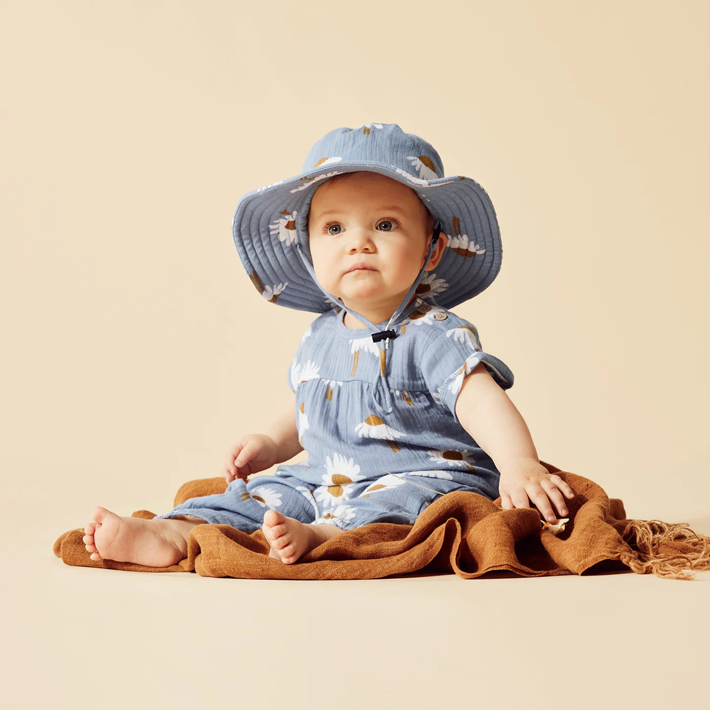 Daisy Floral Organic Crinkle Jumpsuit