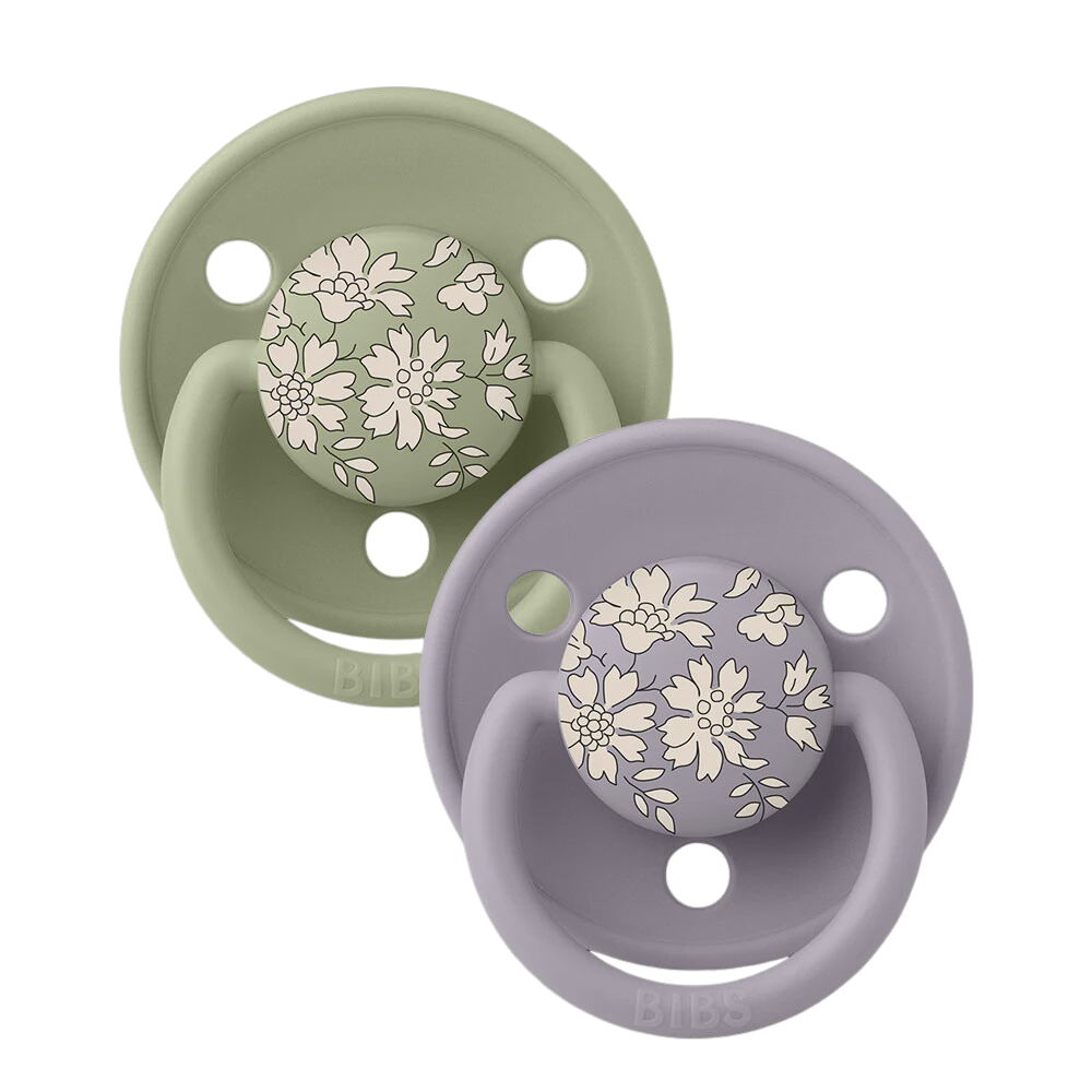 BIBS x Liberty De Lux Pacifier | Fossil Grey & Sage