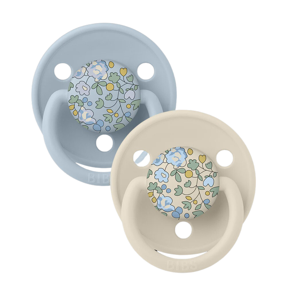 Load image into Gallery viewer, BIBS x Liberty De Lux Pacifier | Ivory Baby &amp;amp; Blue
