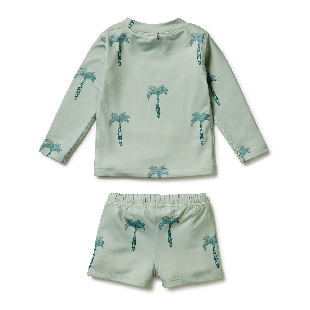 Palm Tree Rashie Swim Set