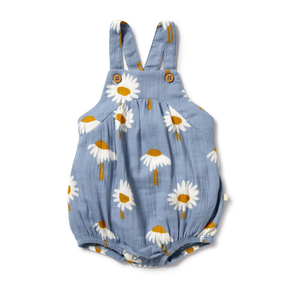 Daisy Floral Organic Crinkle Bodusuit