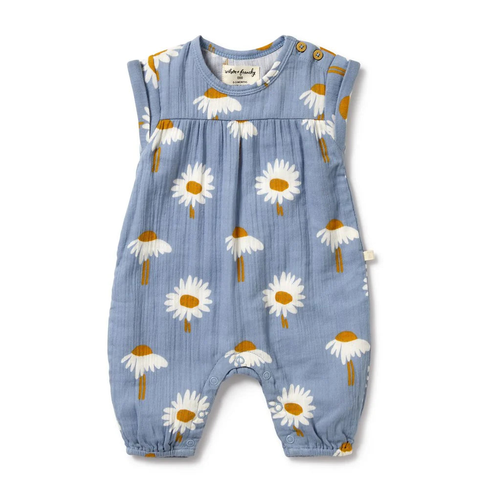 Daisy Floral Organic Crinkle Jumpsuit