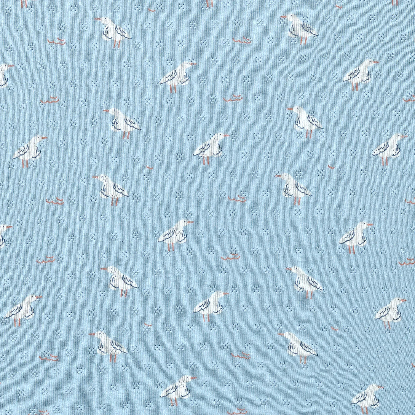 Sunny Seagulls Pointelle Organic Bassinet Sheet
