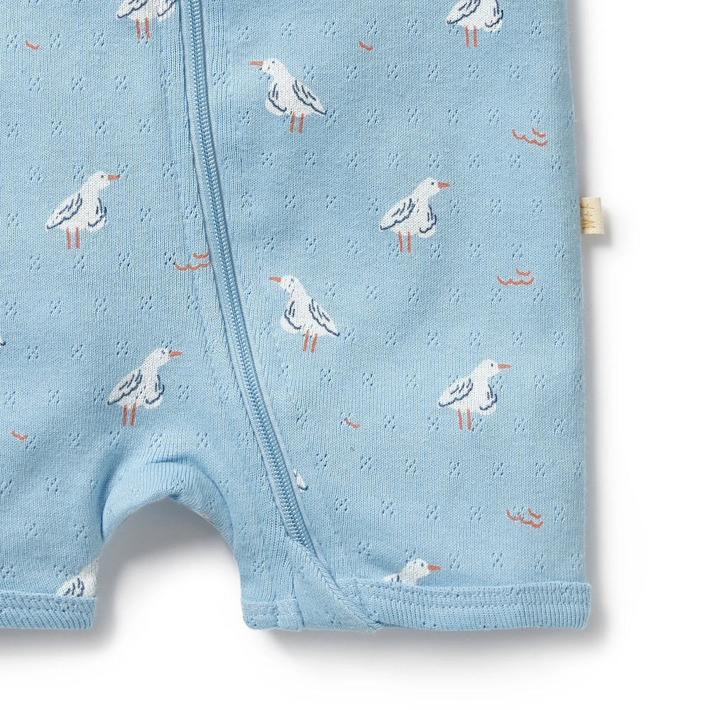 
                      
                        Sunny Seagulls Pointelle Organic Boyleg Zipsuit
                      
                    
