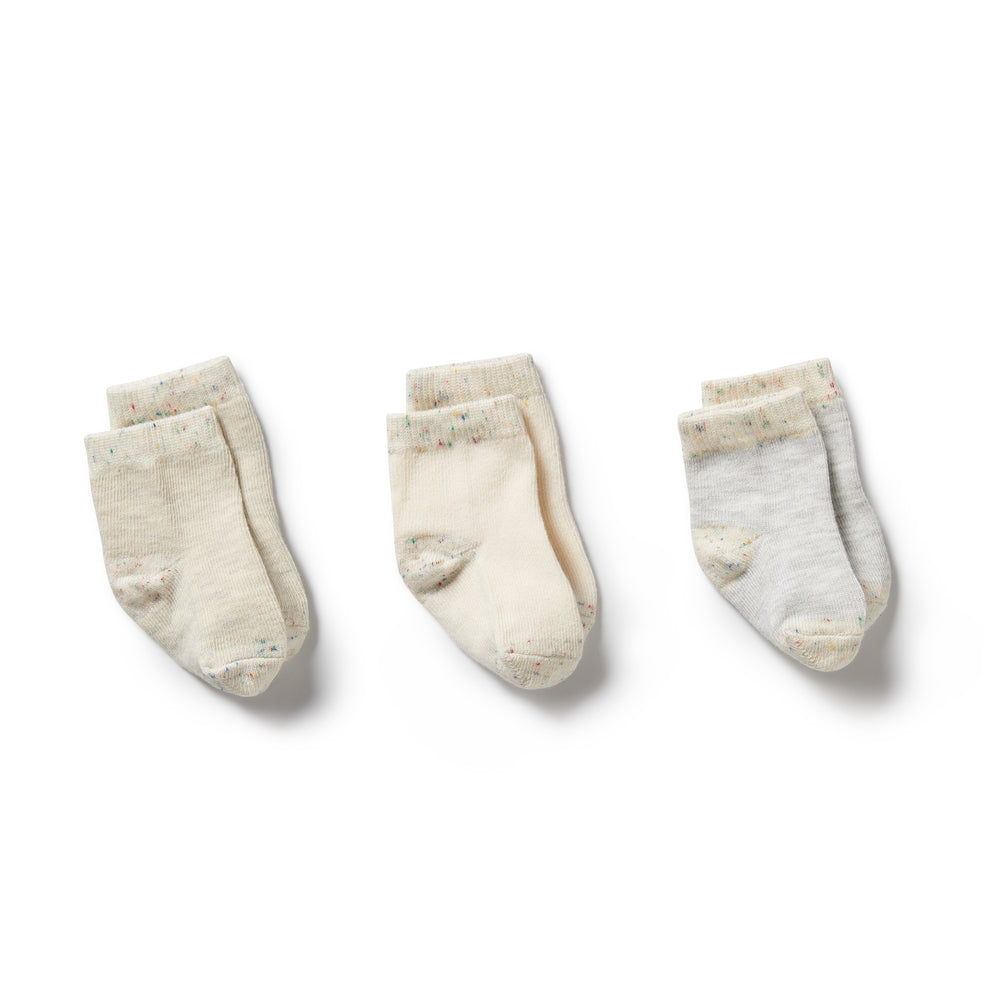 
                      
                        Organic 3 Pack Baby Socks | Cream, Oatmeal & Grey Cloud
                      
                    