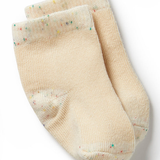Organic 3 Pack Baby Socks | Mint Green, Cream & Pink