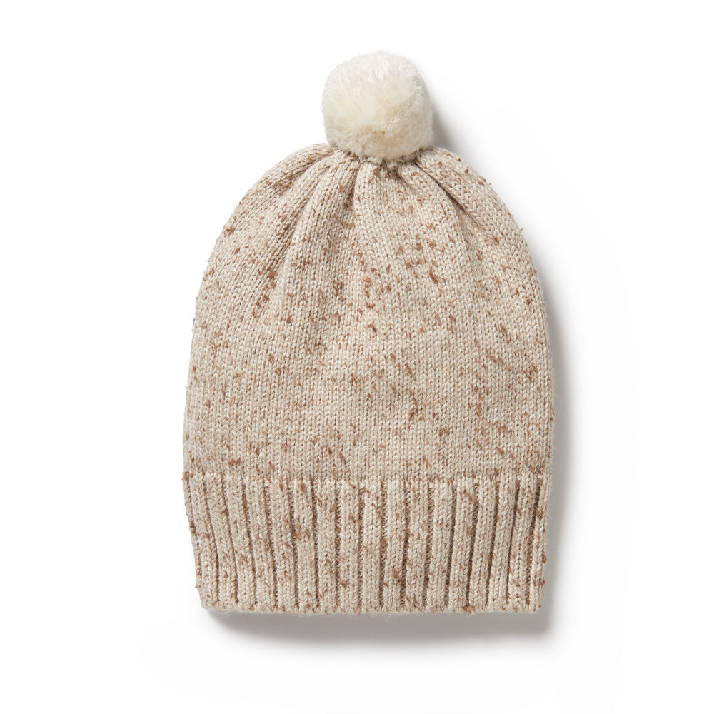 Almond Fleck Knitted Hat