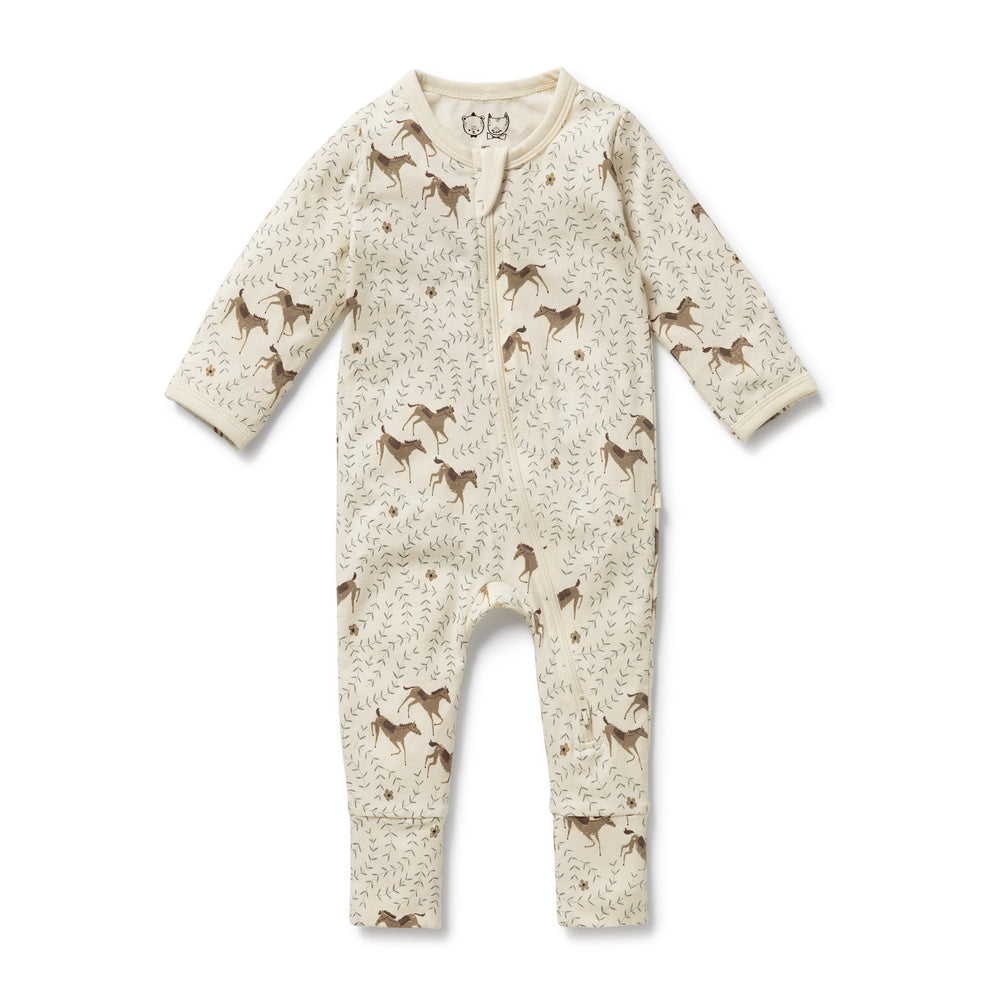 Trixie Horse Organic Zipsuit with Feet