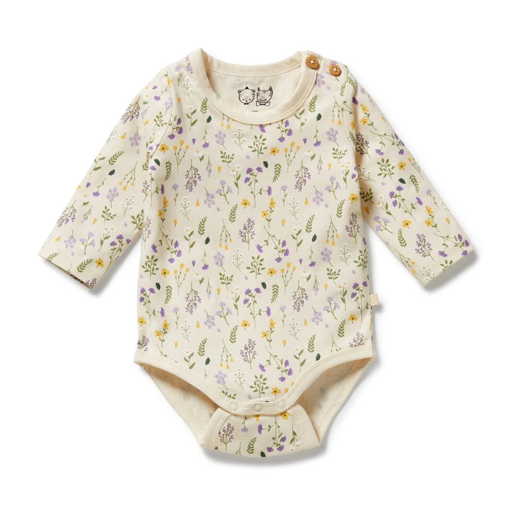 Bella Floral Organic Bodysuit