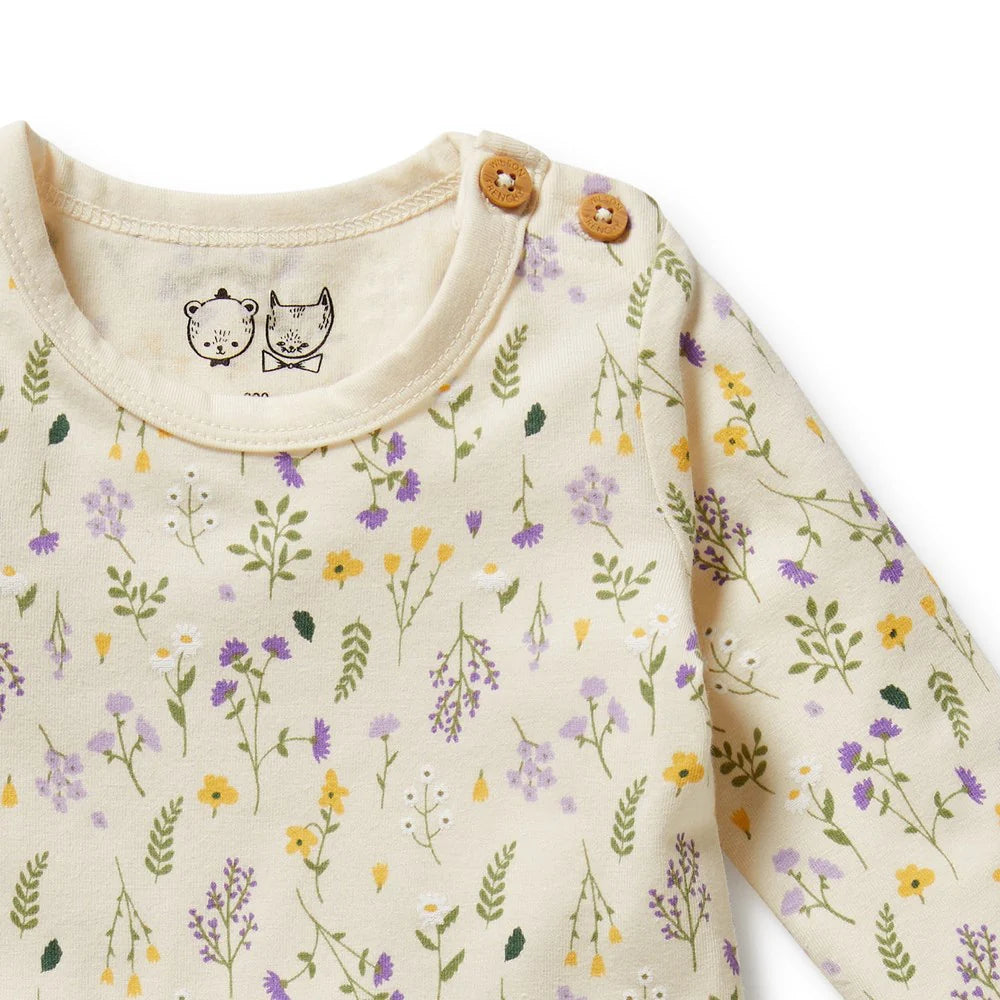 Bella Floral Organic Bodysuit