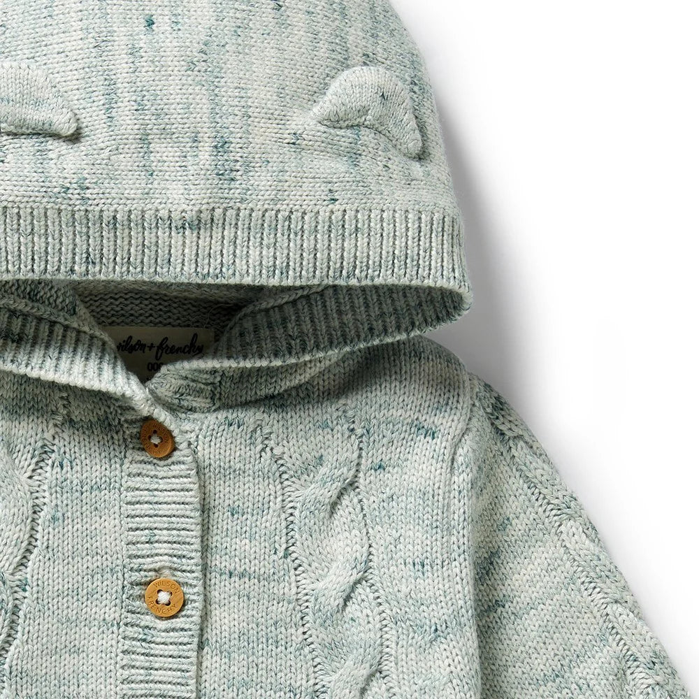
                      
                        Moss Speckle Organic Knitted Cable Jacket
                      
                    