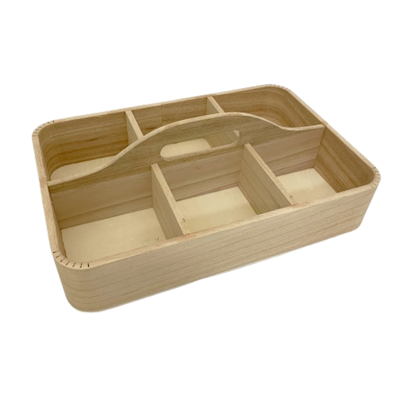 Wooden Caddy 6 Compartments