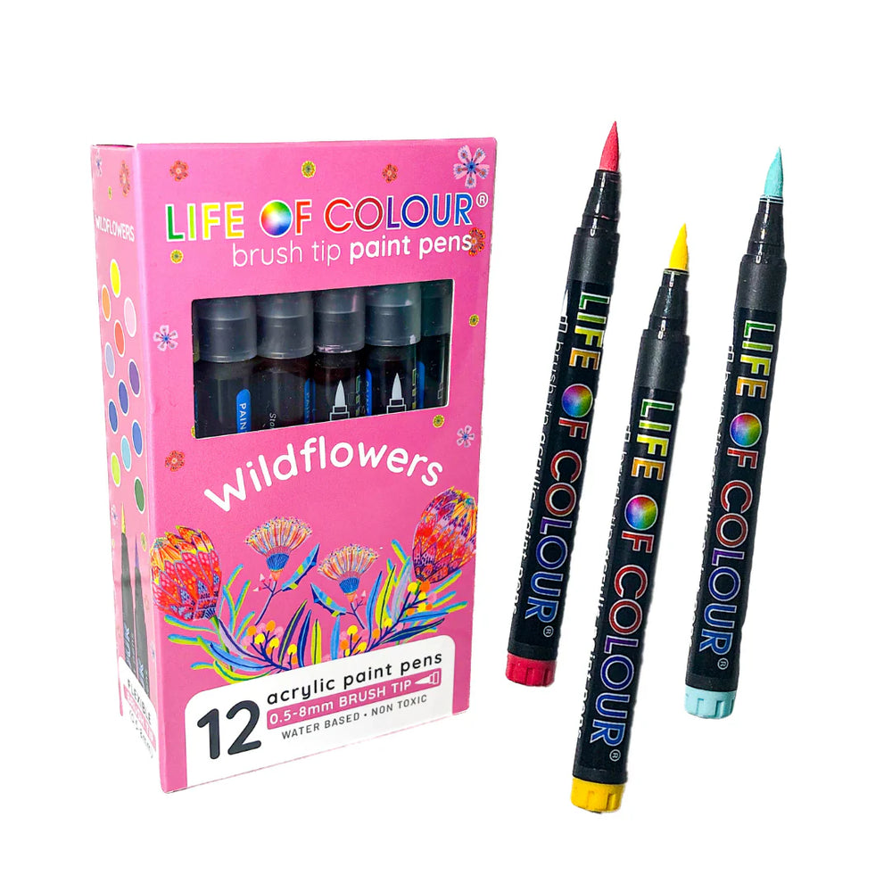 
                      
                        Brush Tip Acrylic Paint Pens | Wildflowers
                      
                    