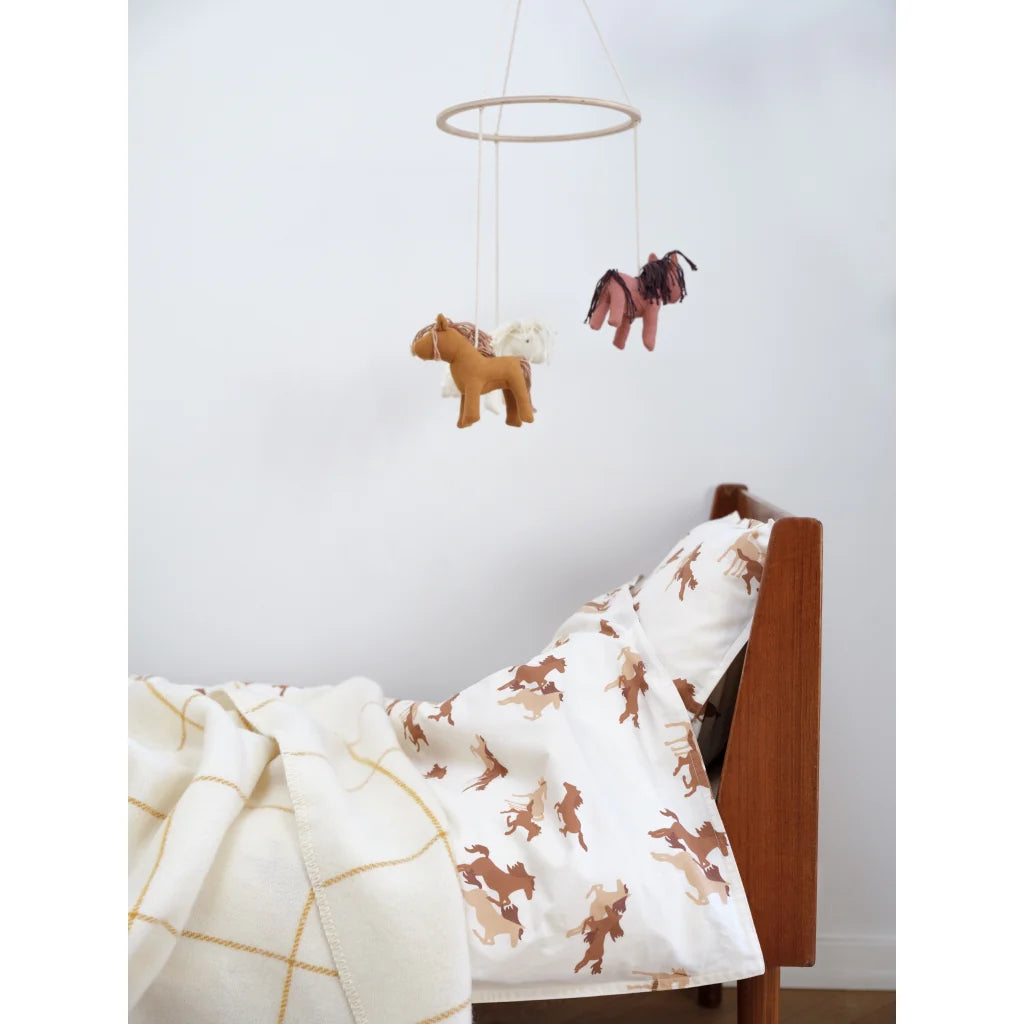 Wool Baby Blanket | Natural & Ochre