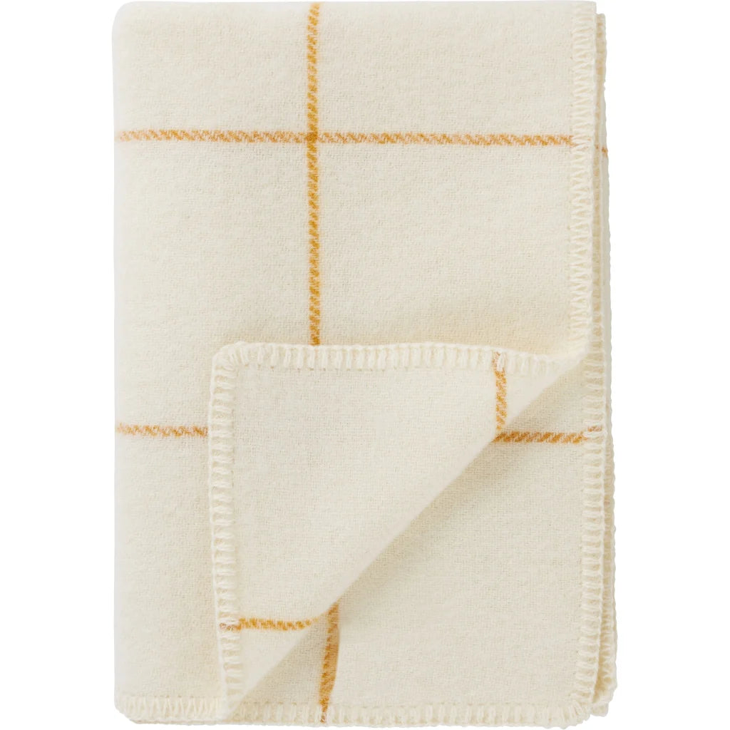 Wool Baby Blanket | Natural & Ochre