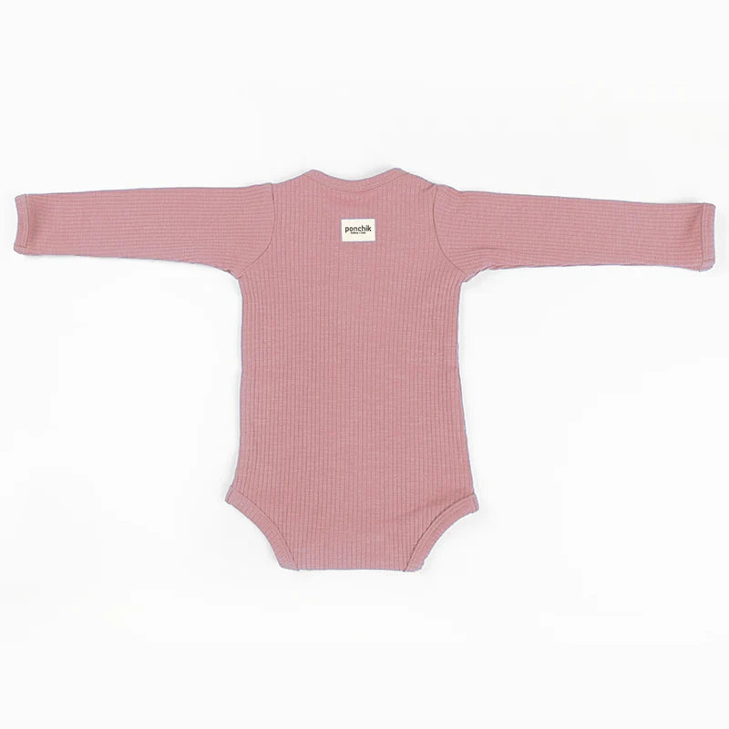 Cotton Rib Baby Bodysuit | Carnation