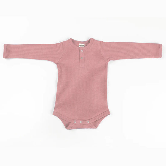 Cotton Rib Baby Bodysuit | Carnation