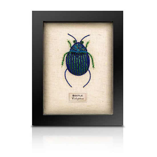 Beaded Fat Beetle from the Cabinet of Curiosity | Blue