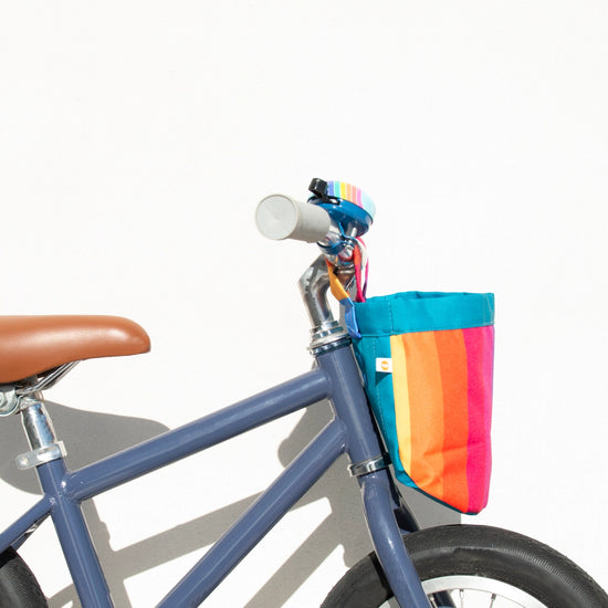 Bike & Scooter Front Canvas Basket | Rainbow